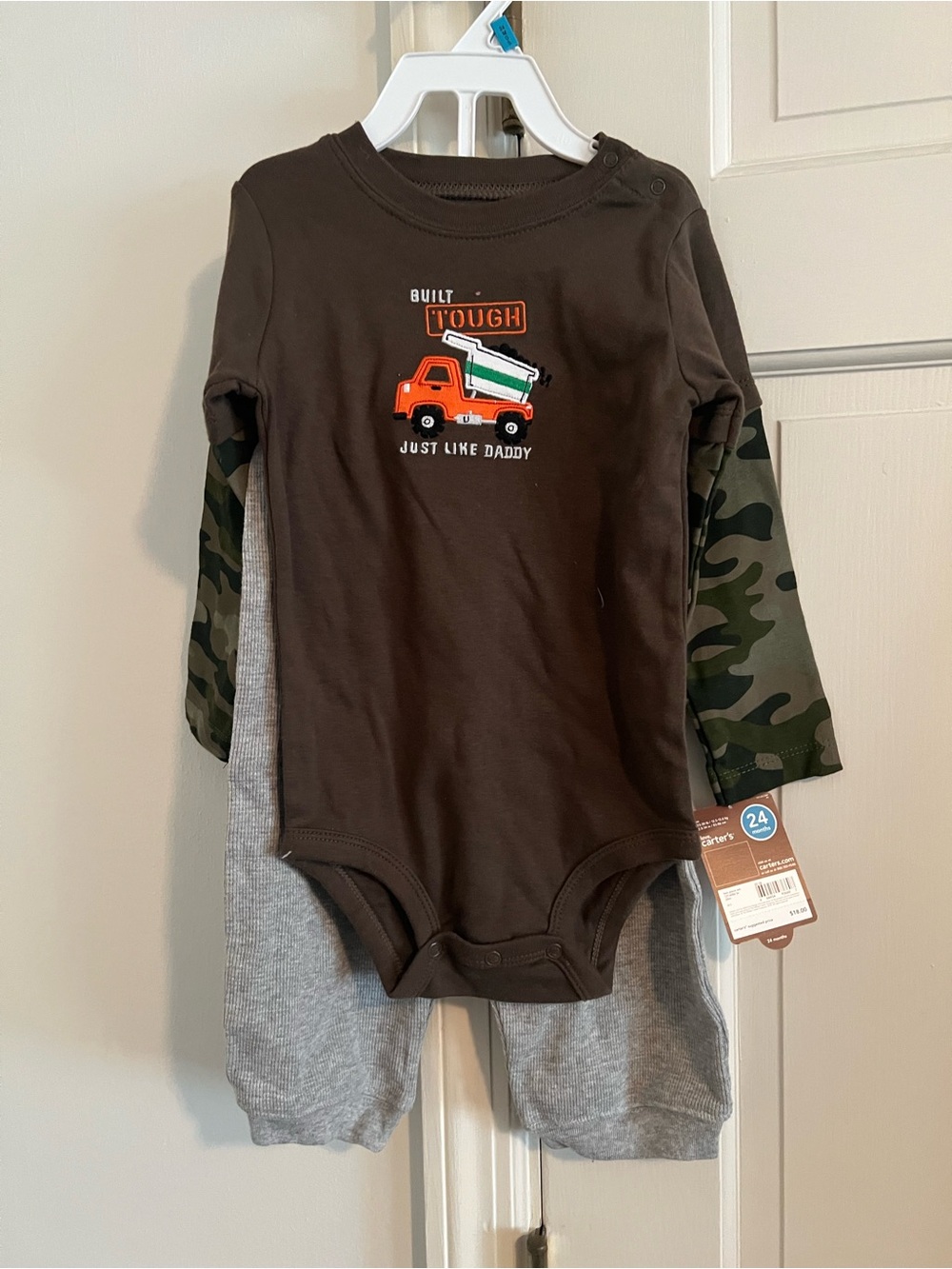 ❤️3/$30 Carter’s 2pc 100% Cotton Pant Set size 24 months Multi NWT